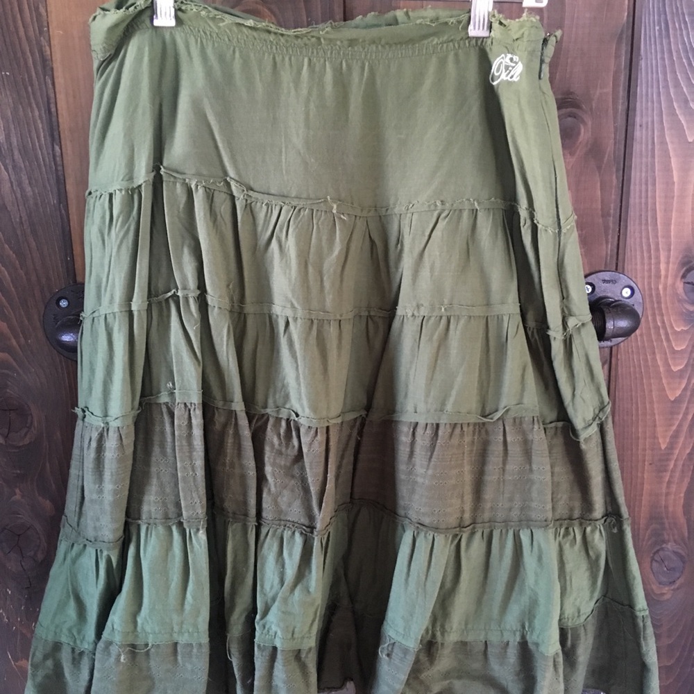 O’Neill Green Tiered A-Line Skirt - 5